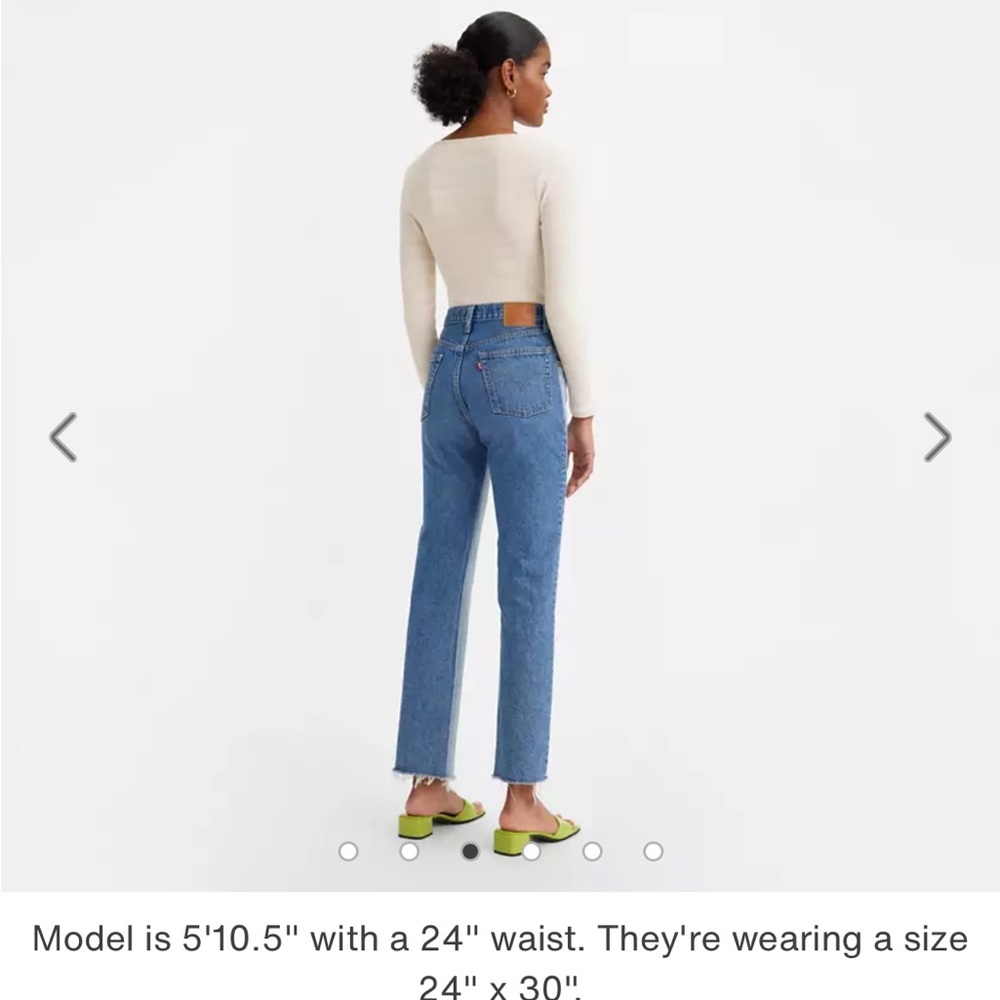 Levi’s 501 spliced two toned jeans - Picture 3 of 12